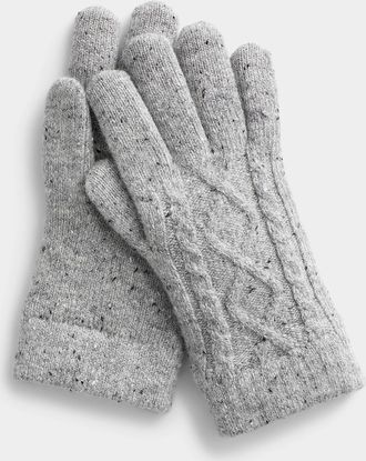 Simons Womens Confetti knit gloves