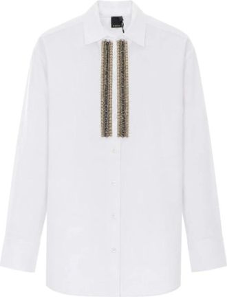 Pinko Capirai Shirt - Dames - Overhemden - Wit - S - Katoen - Overhemden