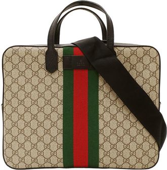 Gucci Beige Gg Supreme Briefcase (Pre-Owned)