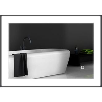 HOMCOM Homcom - Specchio per Bagno con Illuminazione a led Regolabile Nero