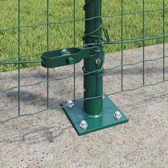 Berkfield Home Green Fence Posts Set of 52 Green Concrete 3.2 x 3.2 x 78.5 cm