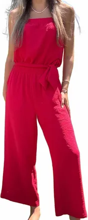 Bishop + Young Free Spirit Strapless Jumpsuit In Cherrywood