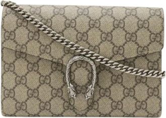 Gucci Pre-owned Dionysus GG Supreme 2way chain wallet - - Pre-owned - Donna - Beige - ONE SIZE