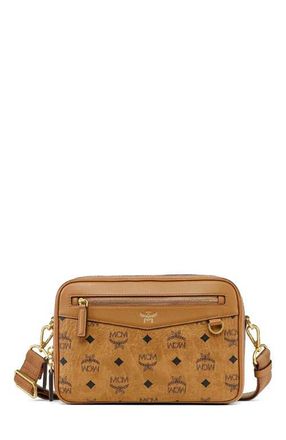 MCM Diamond Camera Bag in Visetos in Brown at Nordstrom