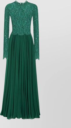 Dolce & Gabbana lace evening dress flared skirt