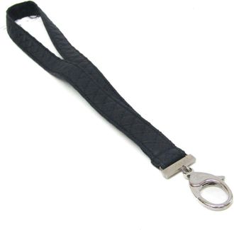 Chanel Matelassé Navy Leather Shoulder Jewelry (Pre-Owned)