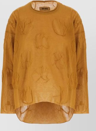 Uma Wang cotton blend sweater crew neck detail