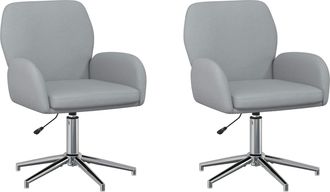 vidaXL Sillas De Escritorio Giratorias 2 Uds. 54 X 58 X 90 Cm Tela Vidaxl
