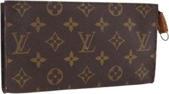 Louis Vuitton Pre-owned Wallets, female, Brown, Size: ONE SIZE Pre-owned Monogram Canvas Accessory Pouch