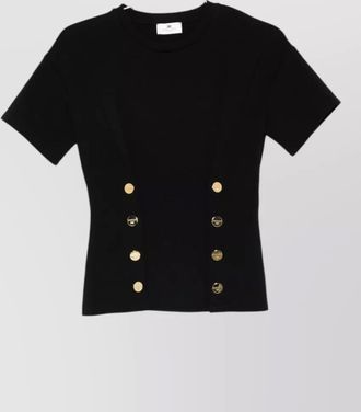 Elisabetta Franchi cotton short-sleeve crew-neck t-shirt