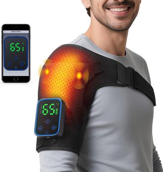 OEM Soporte De Hombro Con Calefacci&oacute;n, Vibraci&oacute;n Y Masaje Ajustables, Soporte El&eacute;ctrico Para Hombro Para Hombres O Mujeres, Vendaje Para Hombro Izquierdo/
