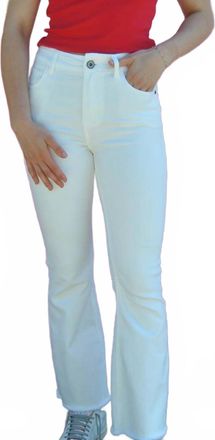 Judy Blue Raw Hem Straight Leg Jeans In White