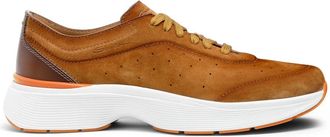 Santoni Leren sneaker voor heren - Heren - Sneakers - Bruin - 42 1/2 EU - Su&egrave;de - Schoenen