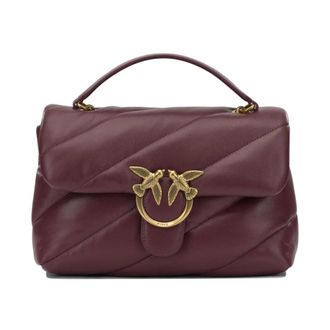Pinko Love Puff Maxi Quilt Shoulder Bag - Dames - Handtassen - Rood - ONE Size - Katoen - Tassen