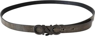 Costume National Leren Riem met Letter Logo Gesp - Dames - Riemen - Bruin - ONE Size - Leer - Accessoires