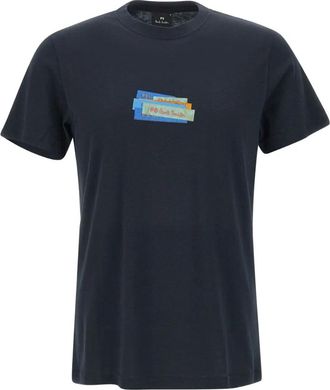 Paul Smith graphic-print cotton T-shirt - men - Cotton - S - Blue