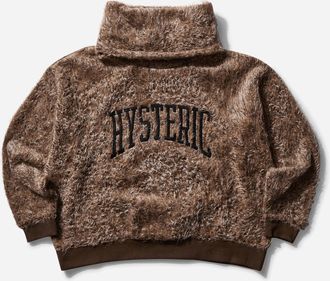 Hysteric Glamour Women s Varsity Logo Turtleneck Sweater Beige