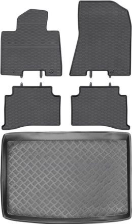OEM Juego De Alfombrillas De Goma Para Coche Y Alfombrilla Para Maletero Para Kia Sportage Iv Suv (2015-2018)