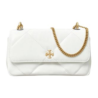 Tory Burch Tory Burch, Shoulder Bags, female, White, Size: ONE SIZE White Flap Bag with Adjustable Strap