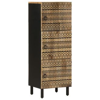 vidaXL Vidaxl - Aparador De Madera Maciza De Mango Rugosa 40x33,5x110 Cm