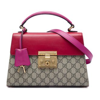 Gucci Pre-owned Gucci Small GG Supreme Padlock Satchel Ladies RP30K5ZYQNSWKQAX