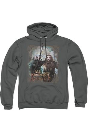 Gildan The Hobbit Wrongs Avenged Adult Pull Over Hoodie / Hooded Sweatshirt