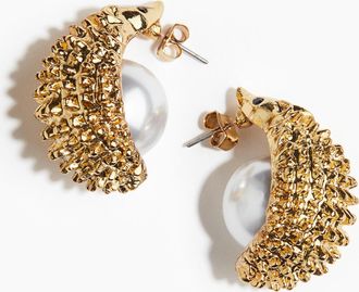 H&M Ohrringe mit Perlendetails - Braun