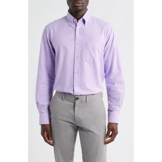Eagle Regular Fit Lilac Purple Cotton Button-Down Oxford Shirt at Nordstrom, Size 18.5 - 34