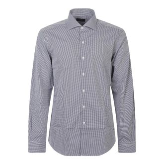 Fay Camicia a quadri - Heren - Casual Overhemden - Grijs - 2XL - Overhemden