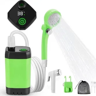 Angel Cerd&aacute; Ducha Port&aacute;til Para Camping Con Bomba Recargable Y Pantalla Inteligente Que Muestra La Temperatura Y El Nivel Del Agua