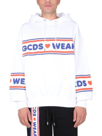 GCDS White Logo Hood Sweatshirts