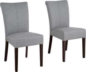 HOME AFFAIRE Esszimmerstuhl »Queen« (Set) 2 Stk.Beine aus massiver Buche, wengefarben lackiert, Polsterstuhl