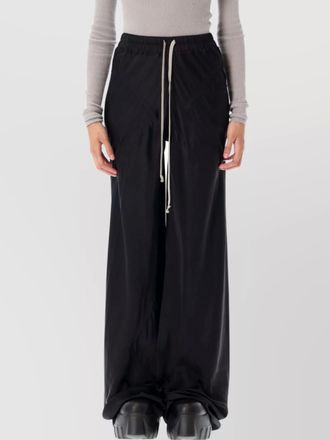 Rick Owens bias drawstring trousers featuring elastic waistband