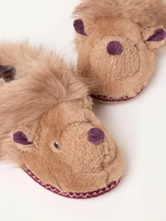 Fat Face FatFace Novelty Brown Hedgehog Mule Slipper