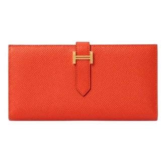 Herm&egrave;s Portafoglio Pre-owned B&eacute;arn Soufflet - - Pre-owned - Donna - Arancione - ONE SIZE