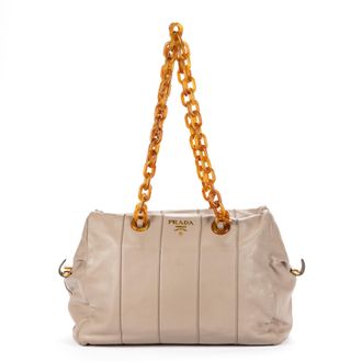 Prada Pomice Chain Handle Hobo schoudertas