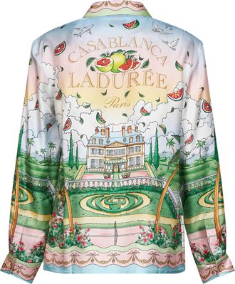 Casablanca Mens Silk Shirt Multicolour Print