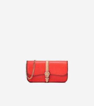 Cole Haan Womens Alexandria Wallet On A Chain - Orange