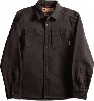 Iron And Resin Mens Workshop Heavy Twill Shirt In Charcoal