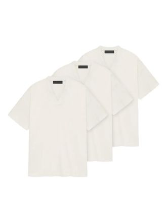 Fear of God V-neck short-sleeve T-shirt (pack of three) - men - Cotton - M - Neutrals
