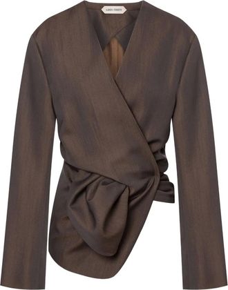 Alberta Ferretti Blusa con ruches - Grigio