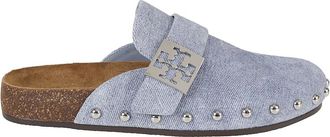 Tory Burch Stijlvolle Muiltjes - Dames - Slip ons - Blauw - 37 EU - Leer - Schoenen