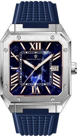 Christian Van Sant Mosaic Quartz Blue Dial Mens Watch CV6185