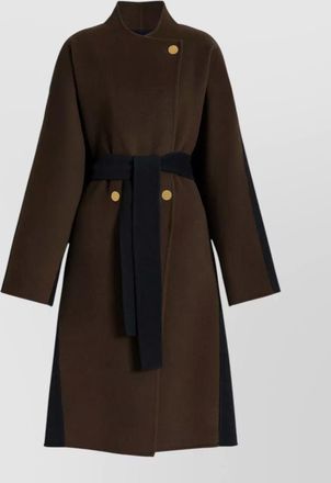 Alberta Ferretti cashmere wool long fitted jacket
