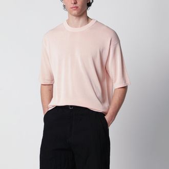 Roberto Collina Pink cotton knit T-shirt