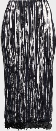 Brandon Maxwell Sinclair Sequin-Trim Midi Pencil Skirt