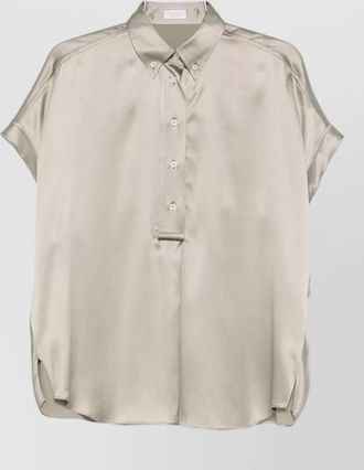 Brunello Cucinelli silk short-sleeve shirt