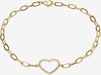 Roxanne First Armband aus Gelbgold und Diamanten Big Love