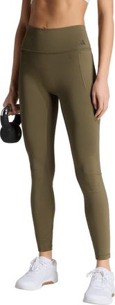 adidas Optime Workout Full Length Leggings in Olive Strata at Nordstrom Rack, Size X-Large