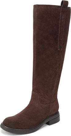 Naturalizer Womens Ontime Wide Calf Knee High Boot, Chocolate Brown Suede, 12 Wide